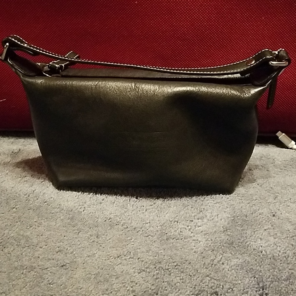 Black leather Coach purse